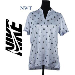 NWT Nike Women's Dri-FIT Victory Thistle Golf Polo Light Blue Size Large